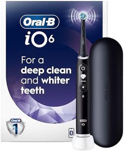 Oral-B iO6 Electric Toothbrush, for a Deep Clean and Whiter Teeth, Black Lava, Rechargeable Electric Toothbrushes, iO Series 6 with 1 Power Toothbrush, 1 Brush Head, and 1 Travel Case
