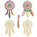 Wooden Hanging Ornaments Kits to Paint 40 PCS Wooden Dream Catchers Kit for Kids Girls, Unfinished Wood for DIY Crafts Christmas Ornaments Hanging Decorations Wood Slices Home Decor