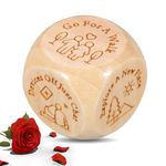 Date Night Idea Birthday Anniversary Couple Gifts, Activity Wooden Naughty Dice for Her Him Boyfriend Girlfriend Wedding Engagement Gifts for Wife Husband Christmas Valentines Day Gifts (Activity)