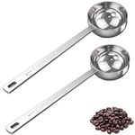 tiokin 2Pcs 1 Tablespoon Coffee Scoop,15 ml Stainless Steel Coffee Measuring Spoon,Long Handle Coffee Measuring Scoop Spoon for Ground Coffee, Loose Tea,Milk Brewin and Powder