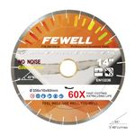 FEWELL 14inch Diamond Saw Blade Dekton Blade 45° Beveling Cutting Silent Ceramic Blade 10mm Segment Wet Cutting Dekton Tile Porcelain 356x10x60/50mm