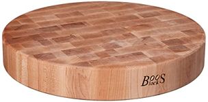 John Boos Block CCB183-R Classic Collection Maple Wood End Grain Round Chopping Block, 18 Inches Round x 3 Inches