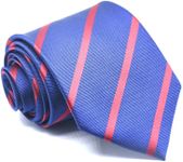 HIGHROCK Men's Tie Woven Formal Necktie, Standard Length Ties Work Business Ties with a gift box (BLUE)