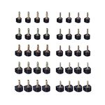 LuLyLu 20 Pairs Heel Tips Shoes Tap Caps High Heel Replacement, 8, 9, 10, 11 and 12 mm, U-shape, Black