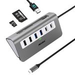 USB C Hub Multiport Adapter 9-in-1 Docking Station USB C 3 .0 with 4K HDMI,USB 3.1/2.0,100W PD,SD/TF Compatible with Thunderbolt Port Laptops,MacBook Pro/Air,HP,Dall,iPad and More