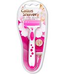 Dorco Callus Shaver w/ Ergonomic No Slip Handle & Blade Safty Cover - PINK