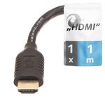 valonic HDMI Cable - 1m, 4k, Full HD, ARC, high Speed, Ultra HD, ethernet - for TV, PS4, Xbox, 30 AWG, Black