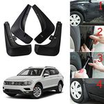 Oshotto (O.E.M Fitting Cup Type) Mud Flap/Splash Guard Compatible with Volkswagen Tiguan Old Big (Set of 4)