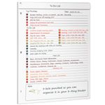 UpUDo To Do List Notepad 8.5" X 11", Daily Task Planner with Checklist, 52 Sheets Tear Off Note Pad with Calendar, Work and Personal Organized, A4 size, 3 Hole Punched