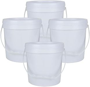 AKOLAFE 4 Pack Paint Buckets for Painting 3 Quart Paint Cans with Lids & Handles Empty Paint Cans 3/4 Gallon Plastic Paint Can Paint Pail Paint Storage Containers for Leftover Paint Pigment Varnish