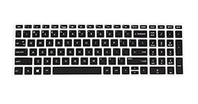 Saco Silicone Skin Keyboard Cover Compatible for HP Envy x360 Convertible 15-dr1058ms 15.6-inch Full HD Touchscreen Laptop - Black