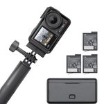 DJI Osmo Action 4 Adventure Combo-4K/120Fps Waterproof Action Digital Camera with A 1/1.3-Inch Sensor,10-Bit&D-Log M Color Performance,Up to 7.5H with 3Batteries,OutdoorCamera for Travel,Biking,Black