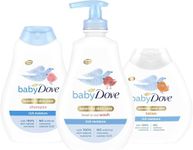 Baby Dove Rich Moisture Baby Care Set – 3-Piece Bundle: Tear-Free Head to Toe Wash (400ml), Gentle Shampoo (400ml), & Moisturising Lotion (200ml) suitable for Sensitive Skin