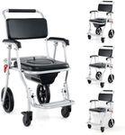 Goplus 4 in 1 Shower Commode Wheelc