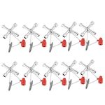 10pcs 4 Way Cross Key Wrench Multifunctional Universal Opening Key Wrenches Hand Tools for Electric Box Cupboard Cabinet