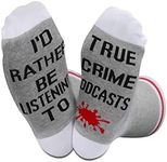 GJTIM 2PAIRS Crime Inspired Gift Novelty Socks For True Crime Fans