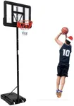 GarveeLife Portable Basketball Hoop 5.2-10FT Adjustable Basketball Goal System, 44 Inch Outdoor Hoop & Goals for Kids, Youth, and Adults in Backyard, Driveway, Garage