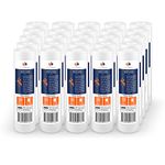 Aquaboon Sediment Water Filters Replacement Cartridges | 1 Micron Water Filter 10x2.5 inch RO Filter for Under Sink & Countertop Water Filter System Compatible with GE FXHTC, Aqua Pure AP110, 25 Pack