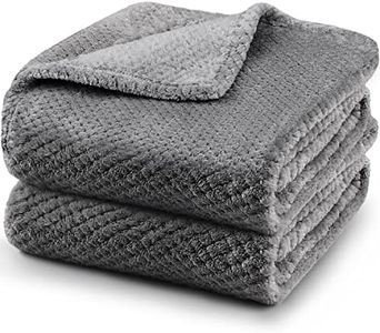 ASIJIA 2PCS Dog Blanket Cat Blanket, 70 x 100 cm Thick Washable Soft and Warm Pet Blankets for Small and Medium Dogs & Cats (Grey)