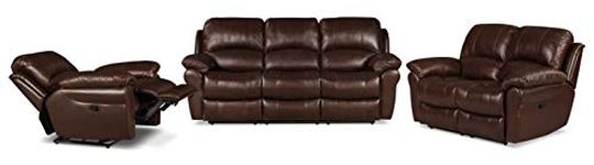 Homiez Decor Recliners Richard 3+2+1 Manual Leatherette Online Recliner (Brown)