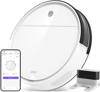 OKP Life K5 Robot Vacuum Cleaner, 120 Min Runtime, Robotic Vacuum Cleaner with WiFi/App/Alexa, Schedule Time, Self-Charging, Mini Design, Quiet, Ideal for Hard Floors, Pet Hair, Carpets