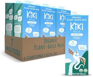 Kiki Milk Plant Based Milk - Organic Original Kiki Milk - Calcium & Magnesium Source - Gluten Free, Gum Free, GMO Free, Dairy Free, Soy Free, Glyphosate Free - Shelf Stable - (32 oz • Pack of 6)