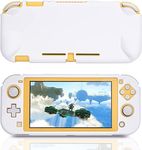ECHZOVE Switch lite Case, Anti-Scratch and Shock-Absorption Durable Switch lite Hard Case, Ergonomic Switch lite Protective Case - White