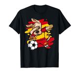 Dabbing Dog Spain Soccer Fans Jersey Spanish Football Lovers T-Shirt