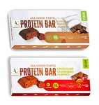 AG Taste 15G Vegan Protein Bar Combo - Vanilla Coffee Almond & Chocolate Cranberry Almond - 270 g (6x45g), Pack of 6 bars