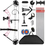 Lanneret Youth Compound Bow Package for Youth & Kids,Beginners and Women,10-40 Lbs Draw Weight,16"-28" Draw Length,290fps，Compound Bow Kit for Beginner
