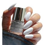 DeBelle Gel Nail Polish Vanilla Croissant (White)|Non UV - Gel Finish |Chip Resistant | Seaweed Enriched Formula| Long Lasting|Cruelty and Toxic Free| 8ml Glossy Finish