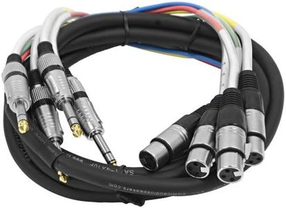 Seismic Audio - SAXT-4x10F - 4 Channel 1/4 TRS to XLR Female Snake Cable - 10 Feet Long - Serviceable Ends - Pro Audio Effects Snake for Live Live Recording Studios and Gigs - Patch Amp Mixer Audio Interface 10'