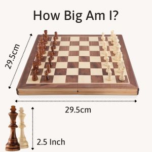 Jaques Wooden Chess Set – Classic Board Game with Pieces