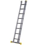 Werner Aluminium Double Section Extension Ladder Box Section 2.4m