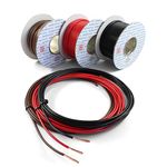 50 AMP Rated 6mm² Single Core Stranded Copper Cable 12v 24v Thin Wall Wire (10M 20M 30M 100M) (Red, 5 Metre Coil)