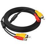 CoCar RCA video cable with red reverse trigger lines for car rear view camera, monitor camera, CCTV LED connection 5 meters