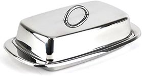 Cuisinox Stainless Steel Butter Dish with Lid, 4" x 7.5"