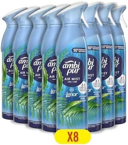 Ambipur Brisa Marina Ambientador En Spray 185ml x 8, Con Una Fragancia El Doble De Duradera Que Elimina Olores Y Deja Un Aroma Fresco Y Ligero