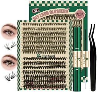 DIY Lash Extension Kit 280pcs Individual Lashes D Curl Eyelash Extension Kit KEYYOU 30D+40D 8-16Mix Lash Clusters with Lash Bond and Seal and Lash Applicator for DIY at Home(KIT-30D40D-0.07D-8-16Mix)