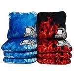 Cornhole365 Themed Cornhole Bags - Premium All-Weather Bags - Heavy-Duty Polyester Fabric - Resin Filling - Double-Stitched - Premium Cornhole Bags - Fire and Ice - Set of 8