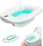 Electric Sitz Bath for Toilet Seat Hemorrhoids Sitz Bath Postpartum Care Tub,Sitz Baths Salts Bowl,Foldable Flusher Bath Basin,Collapsible Sits Bath Soak Pan for Women,Elderly,Maternity,Pregnant Women