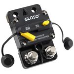 GLOSO Circuit Breaker Manual Reset Waterproof Boat Truck Automotive Marine 70 Amp E9C