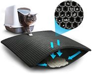 Cat Litter Mat Trapper, 24 x 18 Inches, Honeycomb Double Layer Design, Waterproof & Urine-Proof Kitty Litter Mat, Reduces Litter Scatter on Floors, Easy to Clean & Reusable