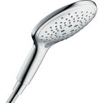 hansgrohe Raindance Select S - shower head, hand shower round (⌀ 150 mm) with 3 sprays, with anti-limescale function, chrome, 28587000