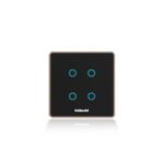 Goldmedal 2 Module I-Touch 1 Way Wi-Fi 4 Switch With Glass Plate - Titanium Grey | Pack Of 1 | Suitable For 2 Module Junction Box | No Additional Cover Plate Required, 240 Volts