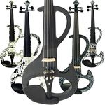 Aliyes Handmade Professional Silent Electric Violin 4/4 Full Size Professional Solid Wood Student Violin For Beginner Violin Kit String,Shoulder Rest,Rosin-1311