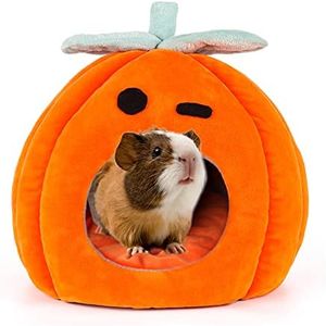 YUEPET Guinea Pig Bed Cave Winter Warm Cozy House Hideout for Dwarf Rabbit Bunny Ferret Hamster Chinchilla Hedgehog Fleece Washable Cage Nest Accessories 8.2"×8.2"