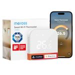 Meross Smart Thermostat for Electric Underfloor Heating, WiFi Thermostat Works with Matter, HomeKit, Alexa, Google and Home Assistant, Smart Heating with Timer, App Control, Energy Saving, Hubless