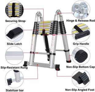5M Telescoping Ladder – 330lb Capacity, Portable Extension Ladder