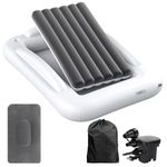 Inflatable Toddler Travel Bed - 60 Inches Portable Air Mattress with Safety Sides - Cozy Kids Mattress Set with Pump & Carry Case - Lightweight & Easy to Inflate